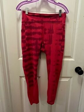 🍋🦄 LIKE NEW Lululemon Lab Mesh Panels HR Tight 25”- Weaves Dye Pink - Sz 8